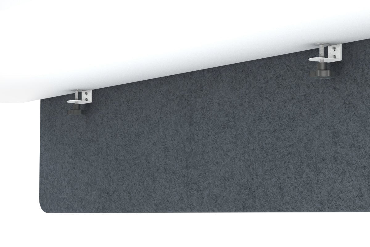 Acoustic Fly By Screens 18mm Thick with Radius Corners [Flyby screen]-820H x 1800W white L bracket dark grey