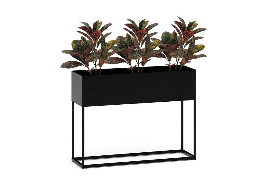 Environmental image of Artificial Cronton Leaves in Black Pot - Pack of 3