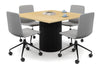 Baobab Circular Base Boardroom Rectangle Table [1200L x 1200W] - Thumbnail 9 