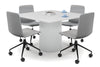 Baobab Circular Base Boardroom Rectangle Table [1200L x 1200W] - Thumbnail 1 