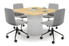 Baobab Circular Base Boardroom Rectangle Table [1200L x 1200W] - Thumbnail 4 