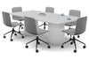 Baobab Circular Base Boardroom Rectangle Table [2400L x 1200W] - Thumbnail 1 