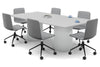 Baobab Circular Base Boardroom Rectangle Table [2400L x 1200W] - Thumbnail 1 