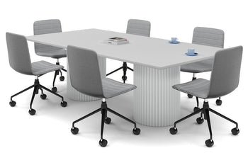  - Baobab Circular Base Boardroom Rectangle Table [2400L x 1200W] - 1