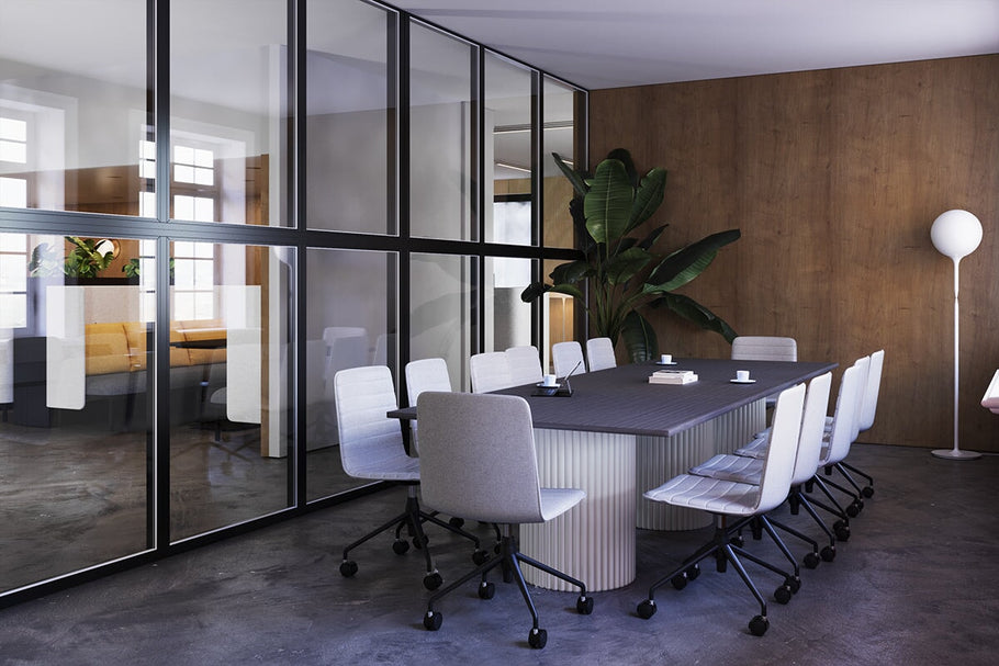 Environmental image of Baobab Circular Base Boardroom Rectangle Table [3600L x 1200W]