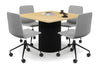 Baobab Circular Base Boardroom Rectangle Table - Rounded Corners  [1100L x 1100W with Rounded Corners] - Thumbnail 8 
