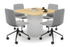 Baobab Circular Base Boardroom Rectangle Table - Rounded Corners  [1100L x 1100W with Rounded Corners] - Thumbnail 4 