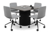 Baobab Circular Base Boardroom Rectangle Table - Rounded Corners  [1100L x 1100W with Rounded Corners] - Thumbnail 10 