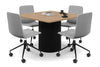 Baobab Circular Base Boardroom Rectangle Table - Rounded Corners  [1100L x 1100W with Rounded Corners] - Thumbnail 9 