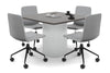 Baobab Circular Base Boardroom Rectangle Table - Rounded Corners  [1100L x 1100W with Rounded Corners] - Thumbnail 1 