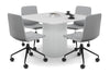 Baobab Circular Base Boardroom Rectangle Table - Rounded Corners  [1100L x 1100W with Rounded Corners] - Thumbnail 1 