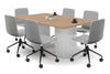 Baobab Circular Base Boardroom Rectangle Table - Rounded Corners  [1800L x 1100W with Rounded Corners] - Thumbnail 5 