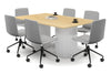 Baobab Circular Base Boardroom Rectangle Table - Rounded Corners  [1800L x 1100W with Rounded Corners] - Thumbnail 4 