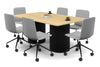Baobab Circular Base Boardroom Rectangle Table - Rounded Corners  [1800L x 1100W with Rounded Corners] - Thumbnail 8 
