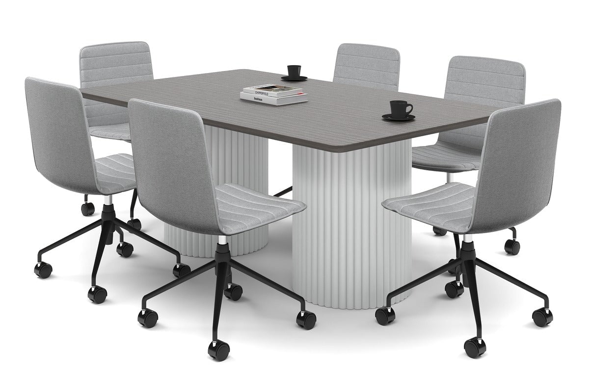 Baobab Circular Base Boardroom Rectangle Table - Rounded Corners [1800 ...