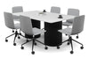 Baobab Circular Base Boardroom Rectangle Table - Rounded Corners  [1800L x 1100W with Rounded Corners] - Thumbnail 7 