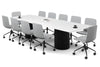 Baobab Circular Base Boardroom Rectangle Table - Rounded Corners  [3200L x 1100W with Rounded Corners] - Thumbnail 6 