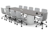 Baobab Circular Base Boardroom Rectangle Table - Rounded Corners  [3200L x 1100W with Rounded Corners] - Thumbnail 5 