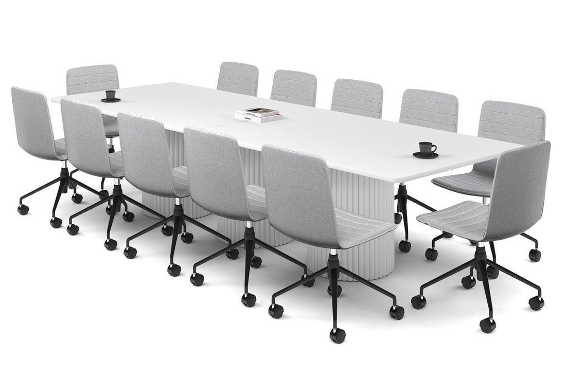Baobab Circular Base Boardroom Rectangle Table - Rounded Corners [3200 ...
