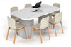Baobab Circular Base Boardroom Table - Large Rounded Corners [1800L x 1000W with Large Rounded Corners] - Thumbnail 1 