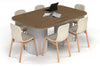 Baobab Circular Base Boardroom Table - Large Rounded Corners [1800L x 1200W with Large Rounded Corners] - Thumbnail 4 