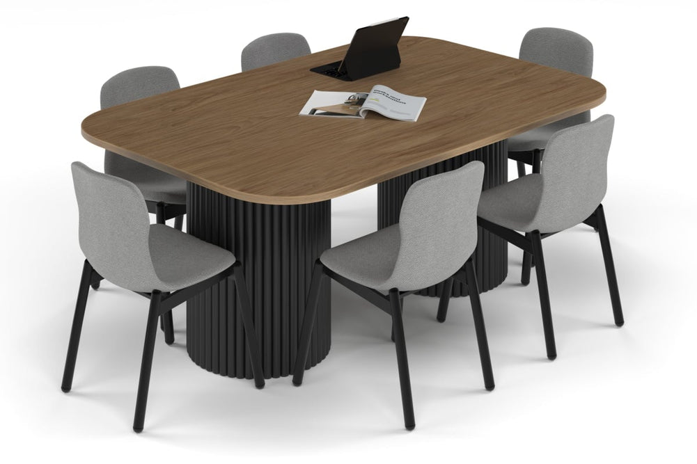 Work Table Rounded Baobab Circular Base Boardroom Table - Large Rounded Corners [1800L x ...