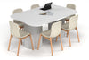 Baobab Circular Base Boardroom Table - Large Rounded Corners [1800L x 1200W with Large Rounded Corners] - Thumbnail 1 