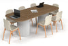 Baobab Circular Base Boardroom Table - Large Rounded Corners [2400L x 1000W with Large Rounded Corners] - Thumbnail 4 
