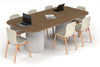 Baobab Circular Base Boardroom Table - Large Rounded Corners [2400L x 1200W with Large Rounded Corners] - Thumbnail 4 
