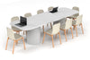 Baobab Circular Base Boardroom Table - Large Rounded Corners [3000L x 1000W with Large Rounded Corners] - Thumbnail 1 