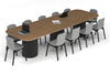 Baobab Circular Base Boardroom Table - Large Rounded Corners [3600L x 1200W with Large Rounded Corners] - Thumbnail 6 