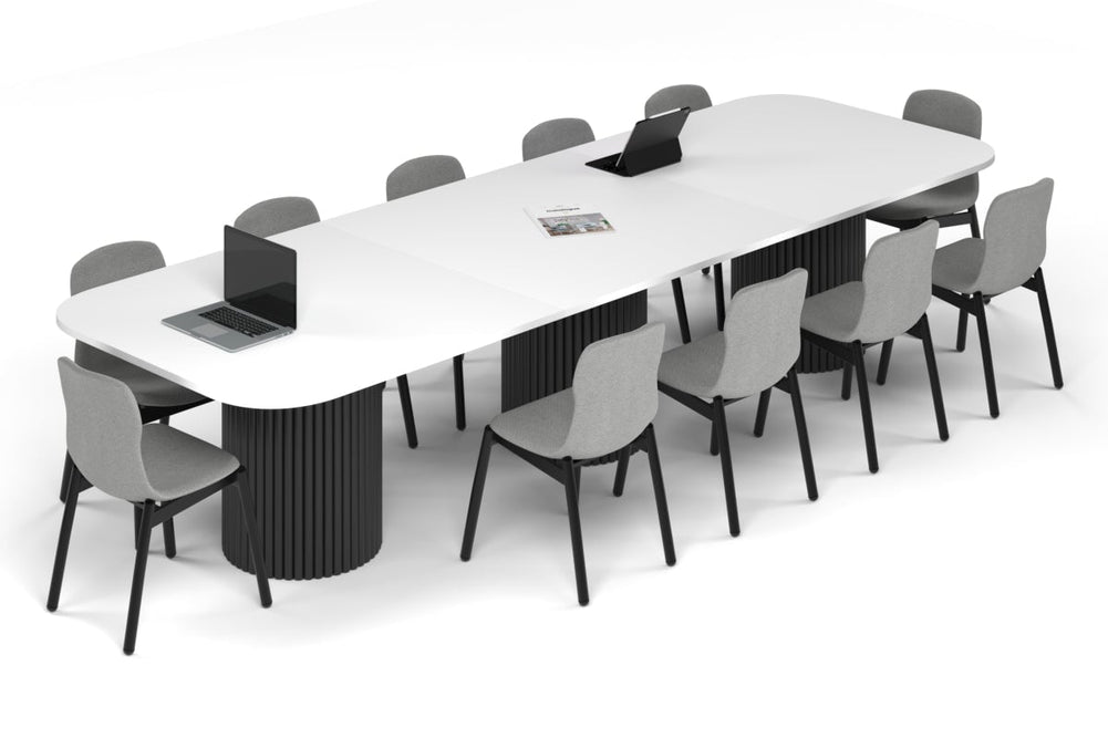 Work Table Rounded Baobab Circular Base Boardroom Table - Large Rounded Corners [3600L x ...