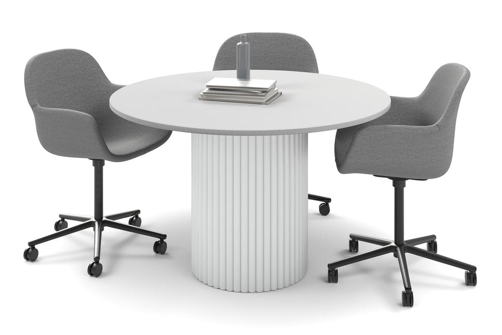 Baobab Circular Base Cafe Table [1200 mm]-540mm white base white 
