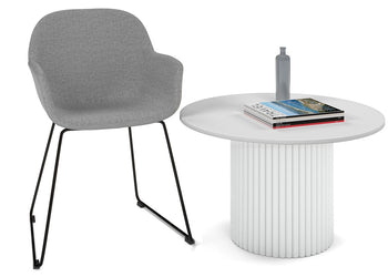 Baobab Circular Base Coffee Round Table [800mm] Jasonl white leg white 