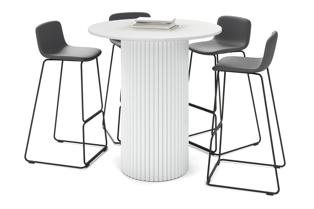 Baobab Circular Base Counter Cafe Table [1000mm]-540mm white base white 