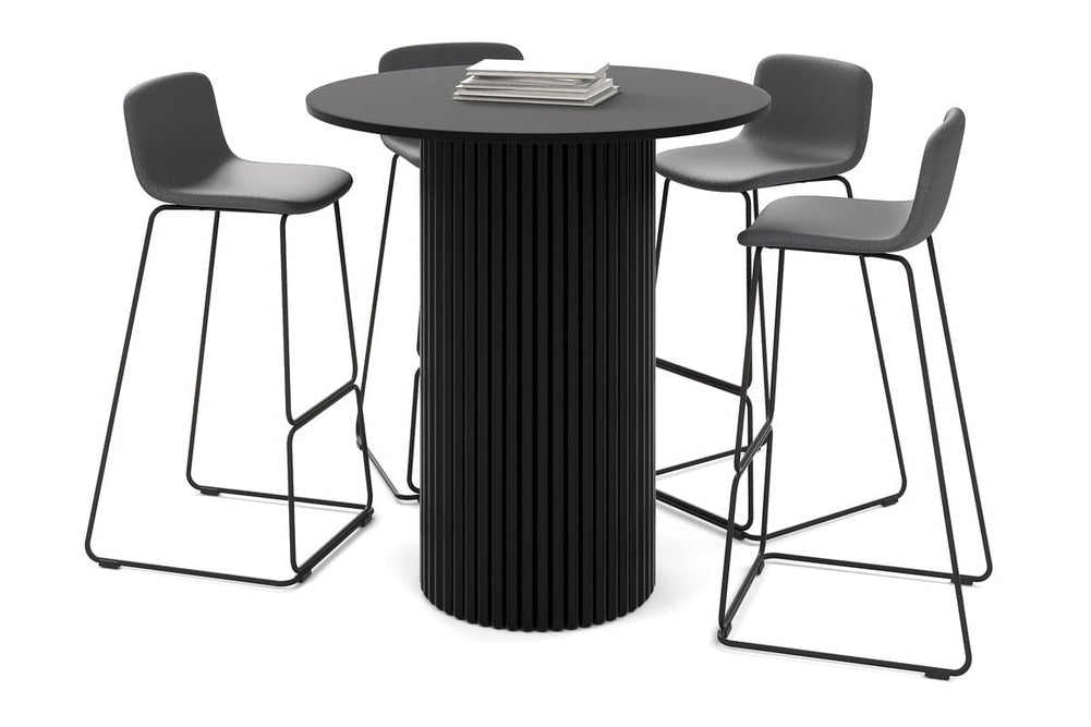 Baobab Circular Base Counter Cafe Table [1000mm]-540mm black base black 