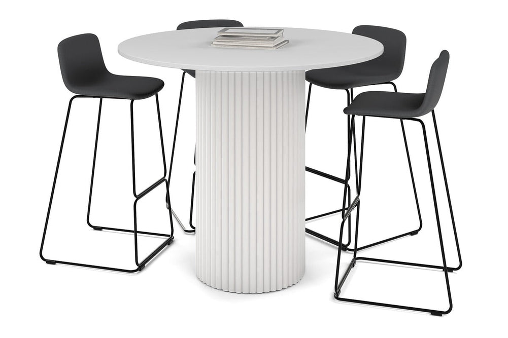 Baobab Circular Base Counter Cafe Table [1200mm]-540mm white base white 