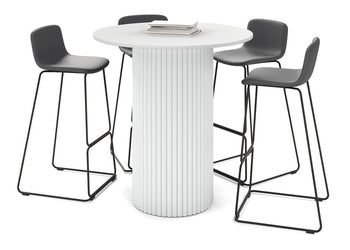 Baobab Circular Base Counter Cafe Table [600mm] Jasonl 400mm white base white 