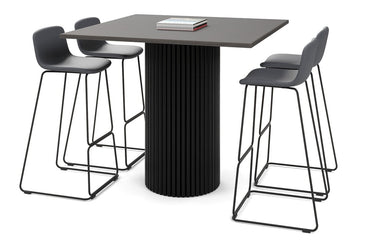 Baobab Circular Base Counter Rectangle Table [1200L x 1200W] Jasonl black leg dark oak 