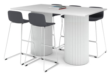 Baobab Circular Base Counter Rectangle Table [1800L x 800W] Jasonl white leg white 
