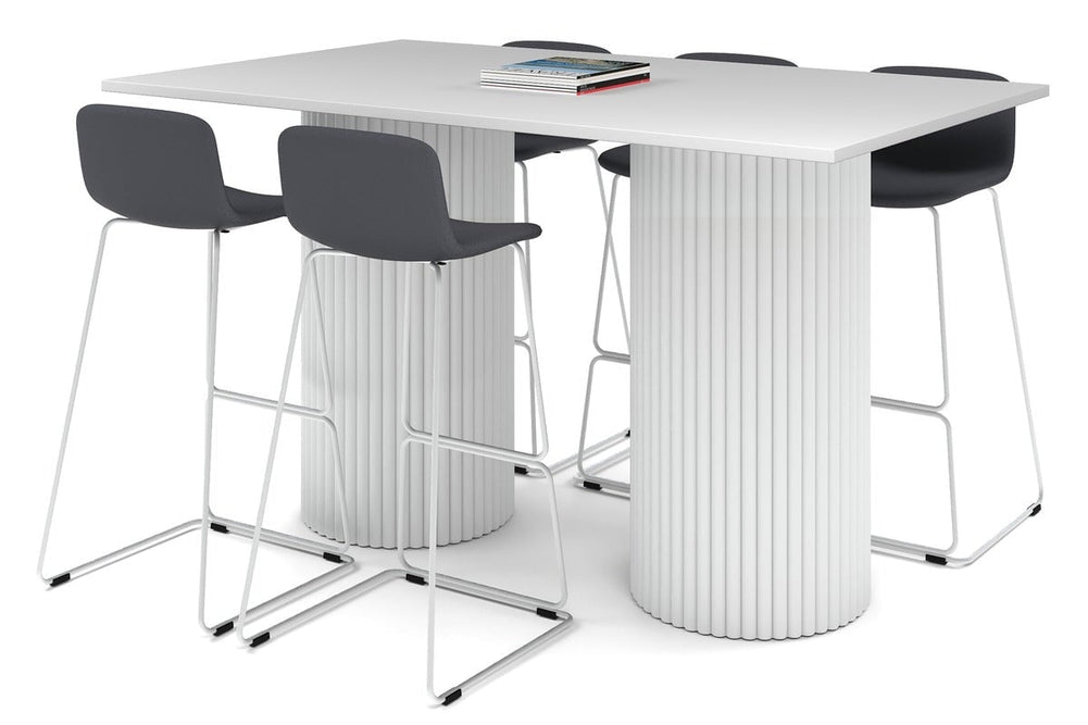 Baobab Circular Base Counter Rectangle Table [1800L x 800W]-white leg white 