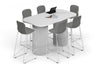 Baobab Circular Base Counter Rectangular Table - Large Rounded Corners [1800L x 1000W with Large Rounded Corners] - Thumbnail 1 