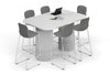Baobab Circular Base Counter Rectangular Table - Large Rounded Corners [1800L x 1200W with Large Rounded Corners] - Thumbnail 1 