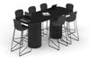Baobab Circular Base Counter Rectangular Table - Large Rounded Corners [2400L x 1000W with Large Rounded Corners] - Thumbnail 7 