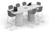 Baobab Circular Base Counter Rectangular Table - Large Rounded Corners [2400L x 1000W with Large Rounded Corners] - Thumbnail 1 