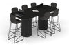 Baobab Circular Base Counter Rectangular Table - Large Rounded Corners [2400L x 1200W with Large Rounded Corners] - Thumbnail 7 