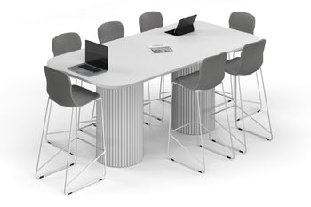  - Baobab Circular Base Counter Rectangular Table - Large Rounded Corners [2400L x 1200W with Large Rounded Corners] - 1