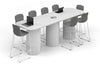 Baobab Circular Base Counter Rectangular Table - Large Rounded Corners [3000L x 1000W with Large Rounded Corners] - Thumbnail 1 