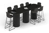 Baobab Circular Base Counter Rectangular Table - Large Rounded Corners [3000L x 1000W with Large Rounded Corners] - Thumbnail 7 