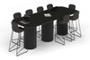 Baobab Circular Base Counter Rectangular Table - Large Rounded Corners [3000L x 1200W with Large Rounded Corners] - Thumbnail 7 